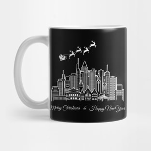 Merry Christmas Happy New Year Frankfurt Germany Mug